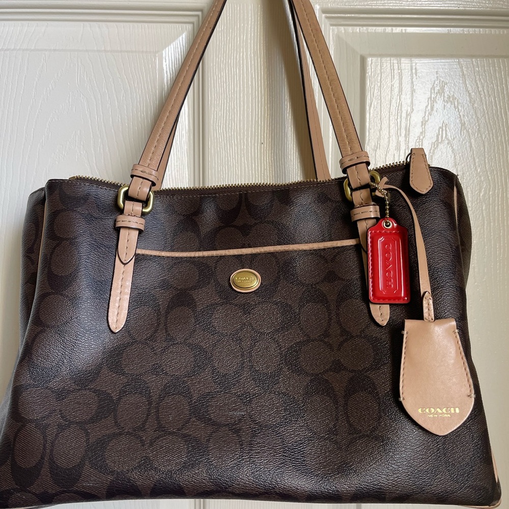 Coach Double Zipper Tote
